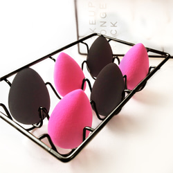 Glossy Black Makeup Sponge Rack 2枚目の画像