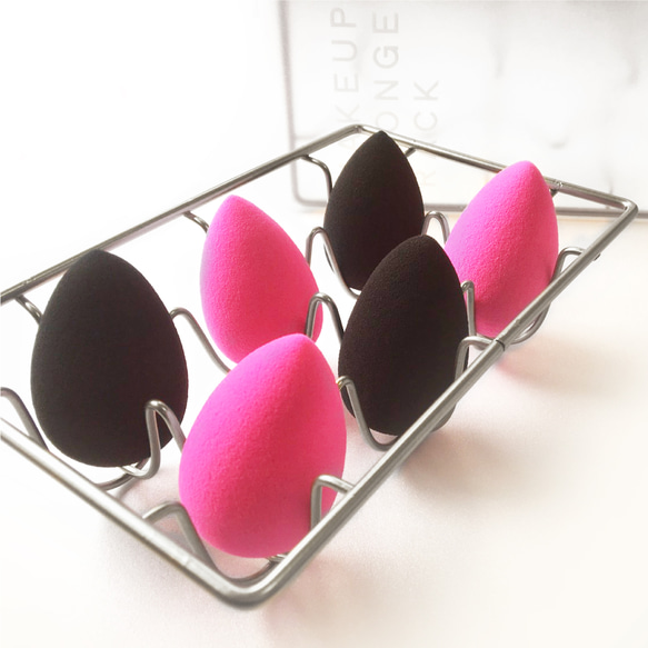 Glossy Silver Makeup Sponge Rack 2枚目の画像