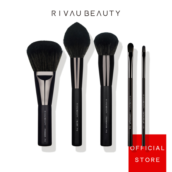 化粧品ブラシ5点セット Anneシリーズ5点セット：S-AN-5｜竹宝