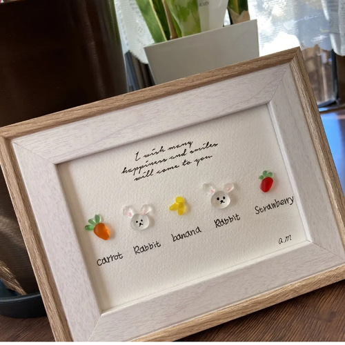 シーグラスアート うさちゃんparadiseෆ⸒⸒ その他アート Jupiter