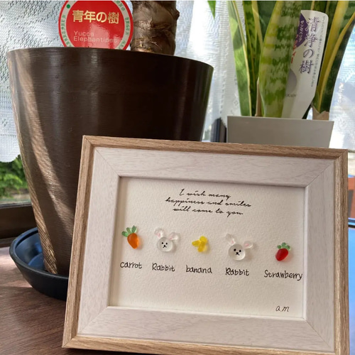 シーグラスアート うさちゃんparadiseෆ⸒⸒ その他アート Jupiter