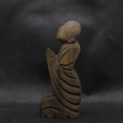 仏像 円空仏 木彫 善財童子（16cm 着色 jk2914） 8枚目の画像