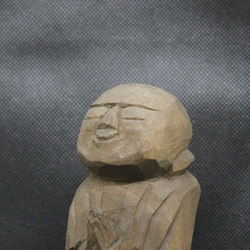 仏像 円空仏 木彫 善財童子（16cm 着色 jk2914） 6枚目の画像