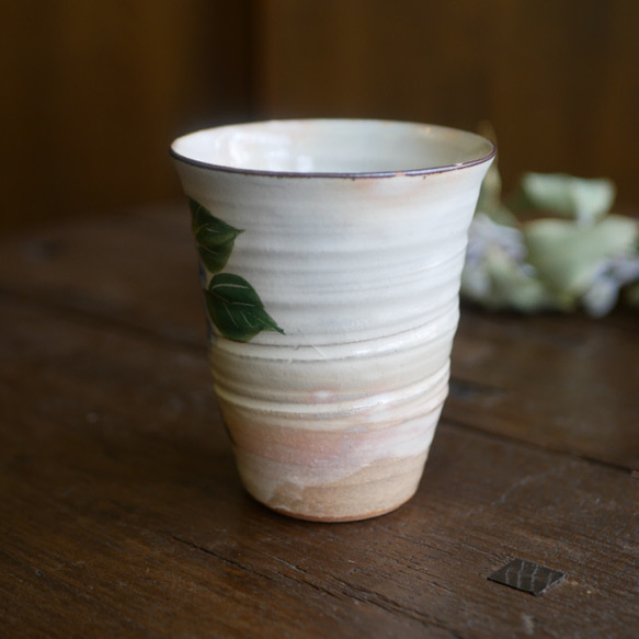 京焼・清水焼　色絵　フリーカップ（紫陽花）再出品 3枚目の画像