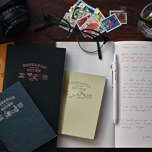 研究ノート耐水性ノートブルー小冊子純白紙ドット ノート 直物生活文具