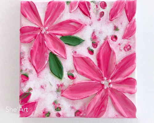 癒しのインテリアblooming joy＊ピンク系フラワーアート