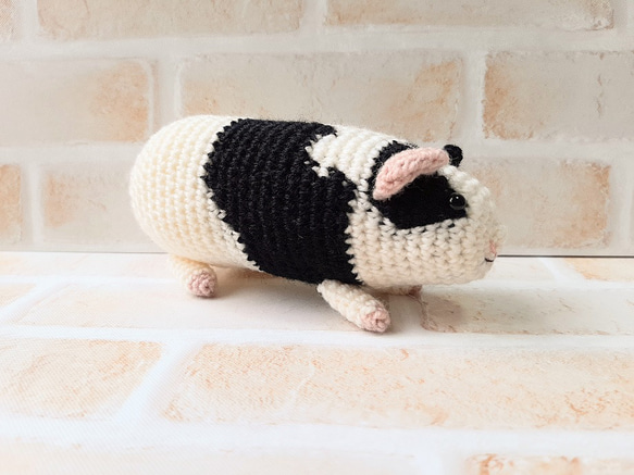 送料無料オーダー品あみぐるみモルモットのごまちゃん あみぐるみ