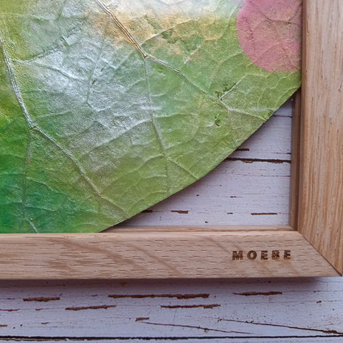 Creema限定で送料無料!】天然の蓮の葉とネパール手漉き和紙の両面