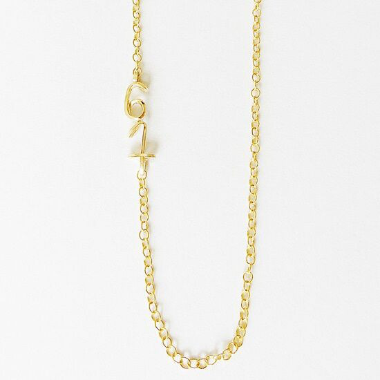 数字(ナンバー)2ケタサイドネックレス 数字(ナンバー)ネックレス【10金】