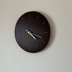 時計 レザー クロック 掛け時計 本革 40107 掛け時計・置き時計