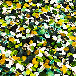 Robert Kaufman 110cm x 50cmずつ切売 - 印象派風絵画 (花びら) / Green 1枚目の画像