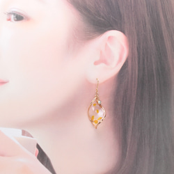 落ちる銀杏(622) ピアス/イヤリング/ノンホールピアス/樹脂ピアス 4枚目の画像