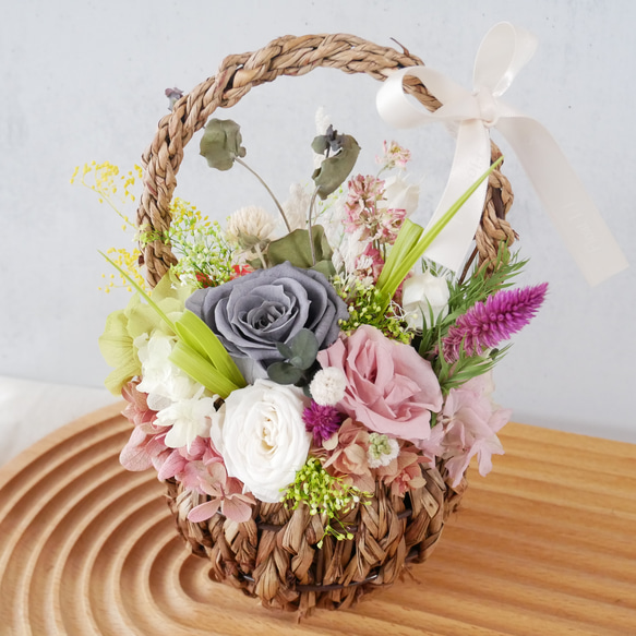 strawberry様専用】クレイフラワー♡バスケット型フラワー