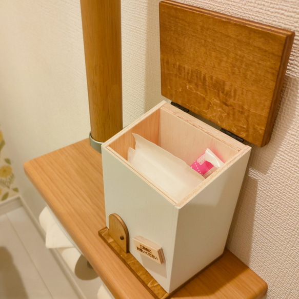 ~ホテル、お店の方向け~　カワイイ☆お家型サニタリーストッカーミニ　 2枚目の画像