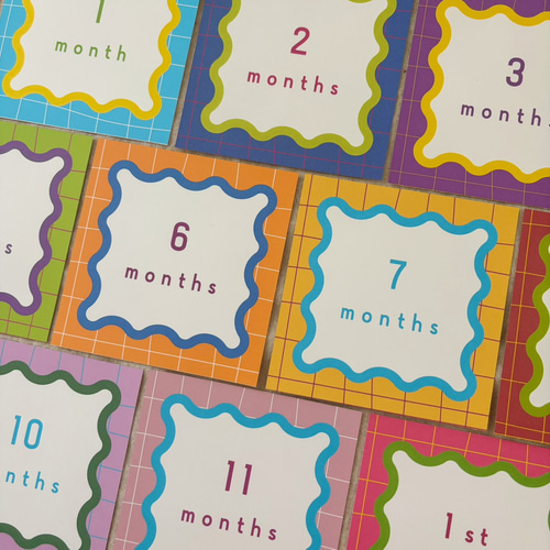 New】ビビット｜マンスリーカード うねうね カラフル ポップ 派手 反対