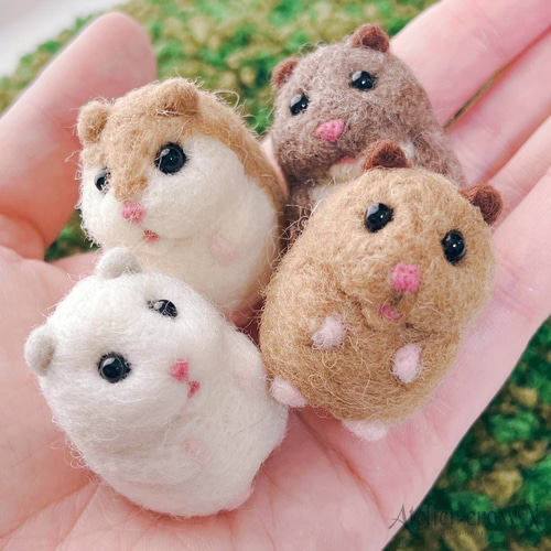 受注制作(まんまるハムスター)羊毛フェルト 羊毛フェルト 受注制作(まんまるハムスター)羊毛フェルト 羊毛フェルト