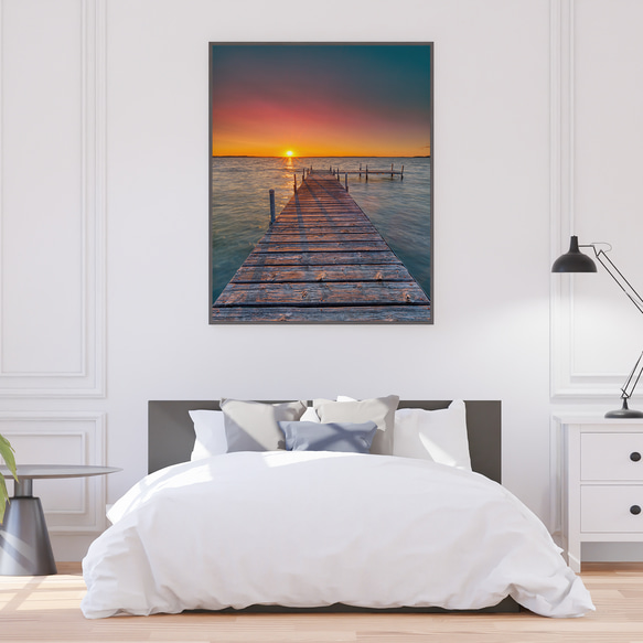 Ocean 桟橋 サンセット / インテリアポスター 海外アート / 3655 5枚目の画像