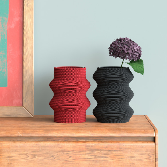 【送料無料】Knit Vase 03_H150A / ミニマリストガラス花瓶 / オリジナルギフト 3枚目の画像