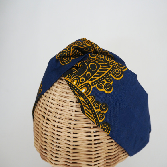 Hair Turban (Knot) ☆ 非洲金冠藍 第2張的照片