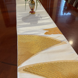 豪華な刺繍の袋帯リメイク　正絹テーブルランナー　プレゼント1525 1526 4枚目の画像