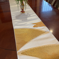 豪華な刺繍の袋帯リメイク　正絹テーブルランナー　プレゼント1525 1526 8枚目の画像