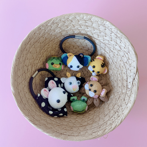 つまみ細工 アニマルモチーフ