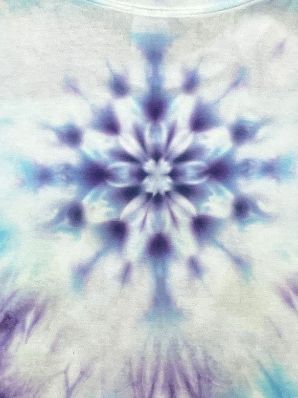 紮染大廓形 T 卹 M 碼曼陀羅藍 x 紫色嬉皮士染料 HD16-50 第5張的照片