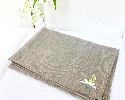 ミモザのテーブルクロス テーブルクロス ミモザ （幅 約120cm×長さ10cm単位