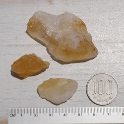 天然石3個セット合計約41gシトリン(ブラジル産)ラフロック黄水晶11月誕生石 原石穴なし[ctr-220520-03] 19枚目の画像