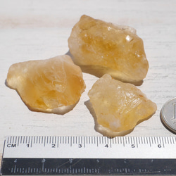 天然石3個セット合計約40gシトリン(ブラジル産)ラフロック黄水晶11月誕生石 原石穴なし[ctr-220520-04] 18枚目の画像