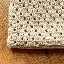 ✥たこ糸で編んだ✥ 透かし編みトートバッグ 3枚目の画像