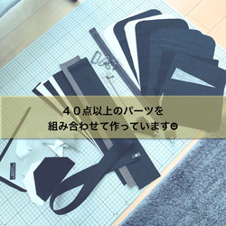 ［国産帆布］シックな大人のボディバッグ◇［内布付き］［縦型］【ALLﾌﾞﾗｯｸ】・ワンショルダーバッグ 10枚目の画像