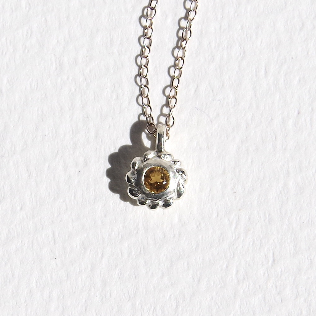 SV Flower Cupcake Citrine necklace