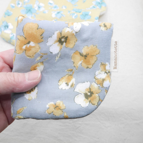 ふわもこハンカチ｜ツートーンフラワー-Two-Tone Flower-｜L・20×20cm｜ガーゼハンカチ 4枚目の画像