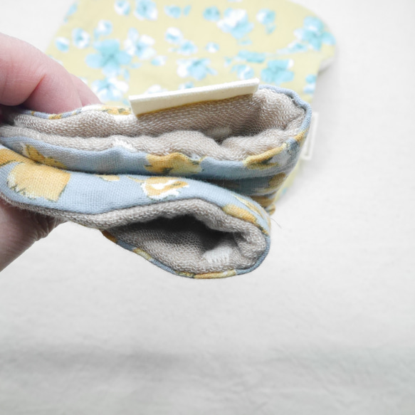 ふわもこハンカチ｜ツートーンフラワー-Two-Tone Flower-｜L・20×20cm｜ガーゼハンカチ 5枚目の画像