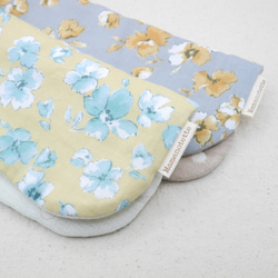 ふわもこハンカチ｜ツートーンフラワー-Two-Tone Flower-｜L・20×20cm｜ガーゼハンカチ 3枚目の画像