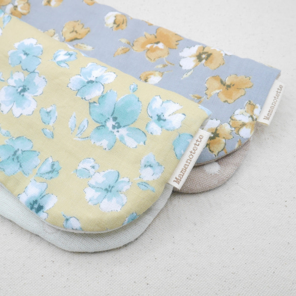 ふわもこハンカチ｜ツートーンフラワー-Two-Tone Flower-｜L・20×20cm｜ガーゼハンカチ 3枚目の画像