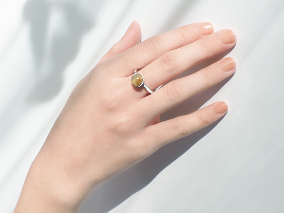 金星 | 髮晶 簡約 925純銀戒指 天然水晶寶石戒指 第2張的照片