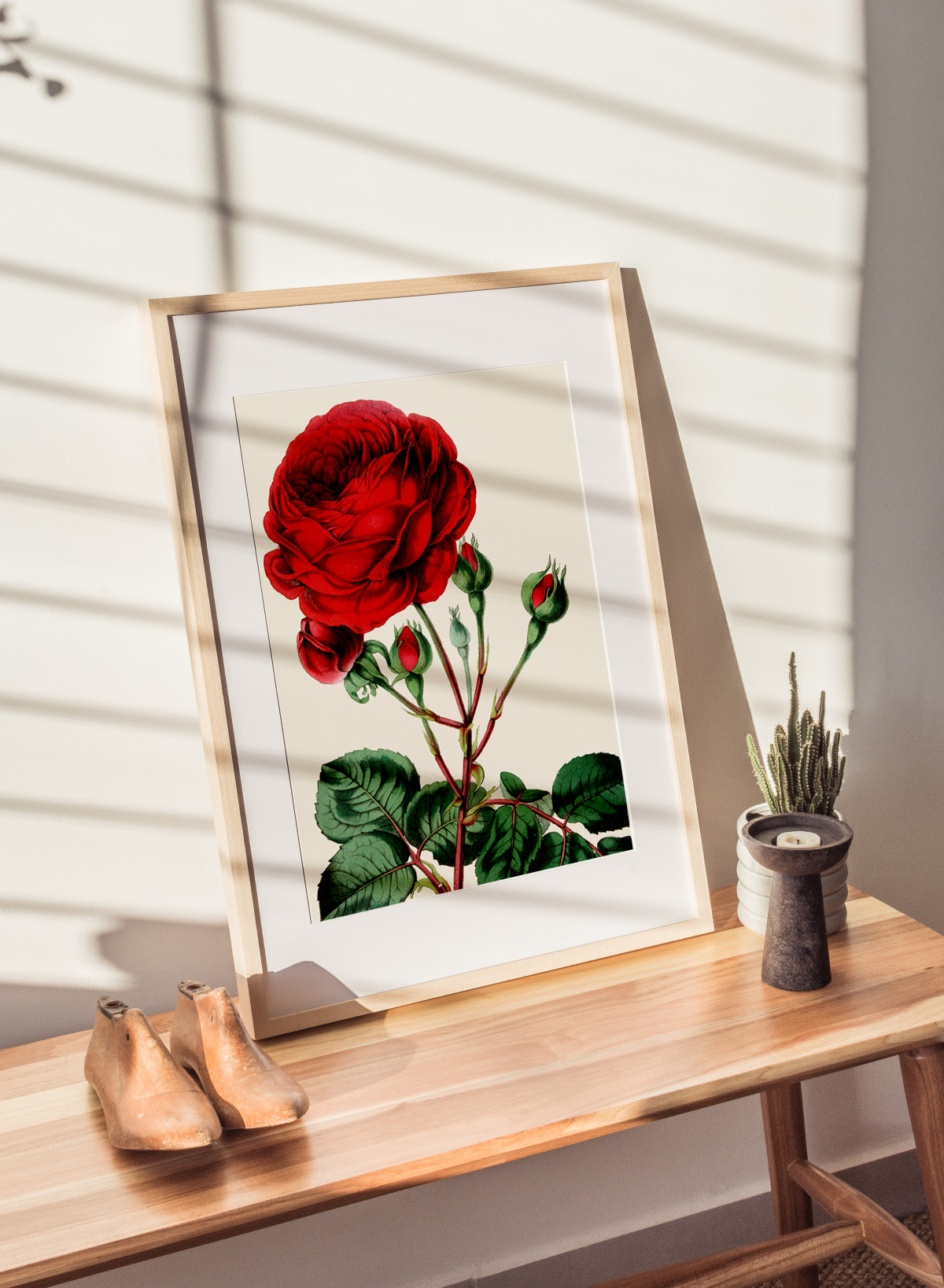シルビア 花 薔薇 花瓶 バンケット オレンジ背景 額縁 アート 黄色いオレンジのバラの花シングル分離型水彩イラストボタニカル