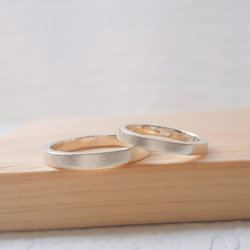 【 シルバー艶消し ペアリング】京都ペアリング  ペアアクセサリー シルバーペアリング シルバー結婚指輪   プレゼント 3枚目の画像