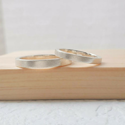【 シルバー艶消し ペアリング】京都ペアリング  ペアアクセサリー シルバーペアリング シルバー結婚指輪   プレゼント 5枚目の画像