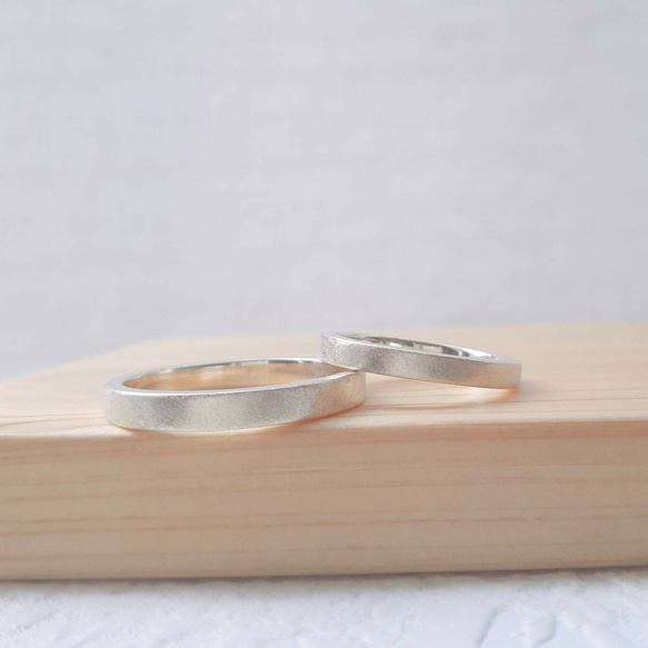 シルバー艶消し ペアリング】京都ペアリング ペアアクセサリー