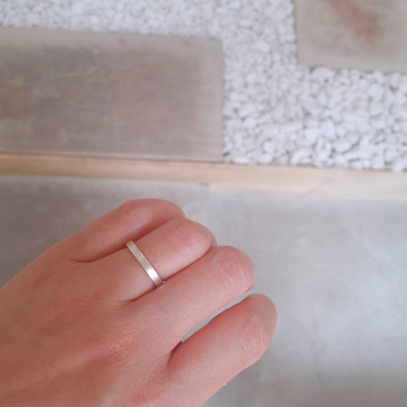 【 シルバー艶消し ペアリング】京都ペアリング  ペアアクセサリー シルバーペアリング シルバー結婚指輪   プレゼント 8枚目の画像