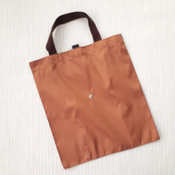 【送料無料】オレンジ・コンビニ・エコバッグ・畳める・軽い 2枚目の画像