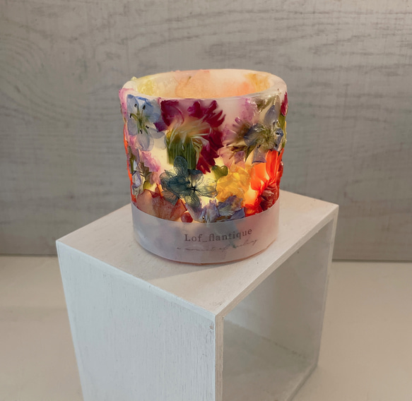 Botanical flower candle LEDティーライトキャンドル付き 送料無料 5枚目の画像