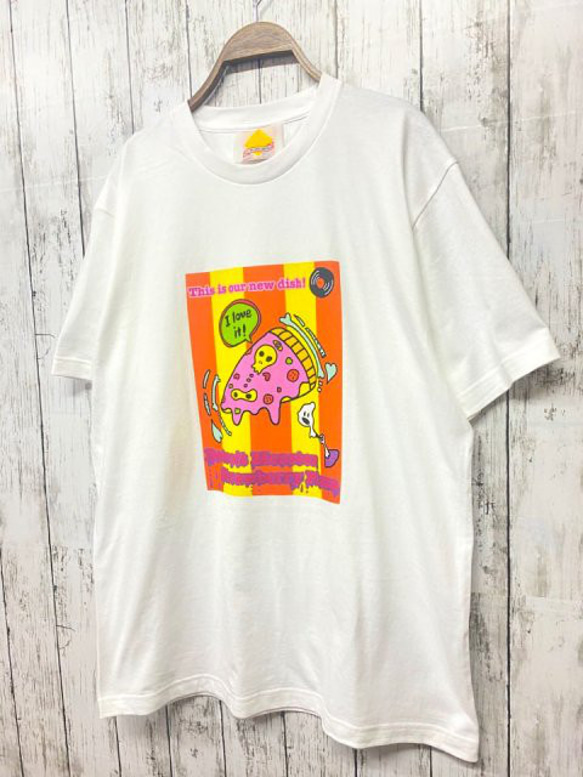 ROLLOVER Tシャツ　ホワイト　Detroit Monster Strawberry Pizza 4枚目の画像