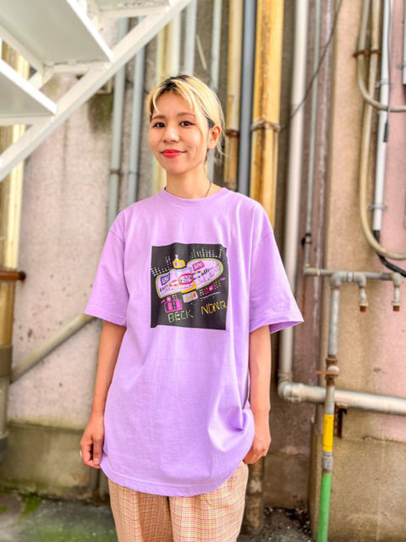 オリジナル　デザイン　イラスト　Tシャツ　パープル 2枚目の画像