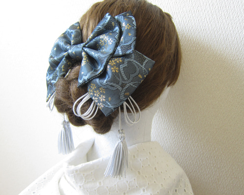 ご確認用になります。金襴リボン　髪飾り ご確認用になります。金襴リボン髪飾り製作ドールお着物桜が