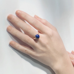 黃昏海岸 | 青金石 復古滾珠 925純銀戒指 飾品 第4張的照片