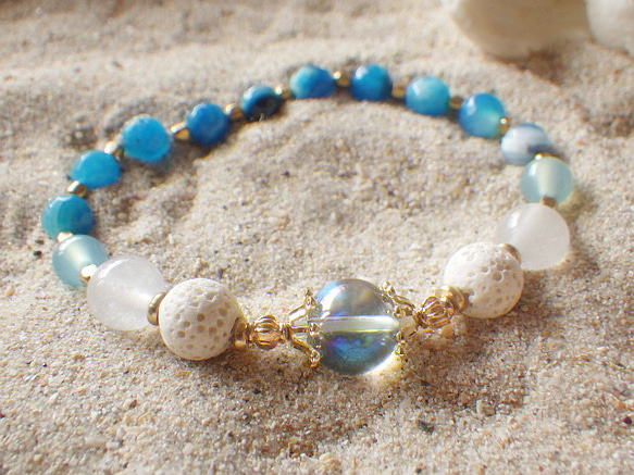 Ocean Ombre Aroma Essential Oil Bracelet☆シャボン玉☆アクアオーラ 13枚目の画像